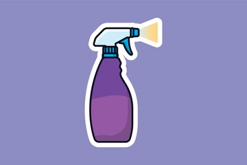 Disinfect and Cleaning Spray Bottles vector illustration. Home cleaning service objects icon concept. Cleaning spray bottle nozzle close up vector design.
