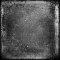 Grunge scratched background with frame, abstract distressed texture, old film effect - 743811116