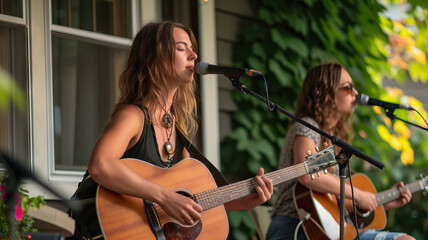 Porch Concert Series: A series of outdoor concerts featuring local musicians performing on neighborhood porches, creating a festive atmosphere for all to enjoy