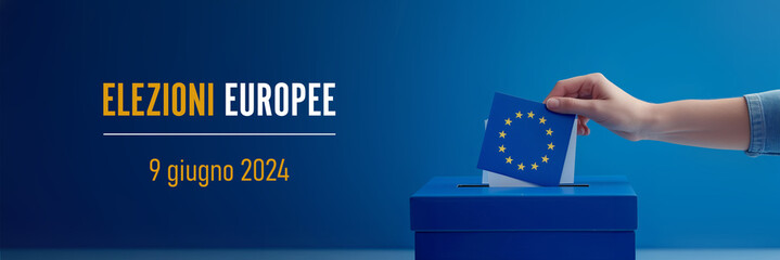 Motivo delle elezioni del Parlamento europeo del 2024 - obrazy, fototapety, plakaty