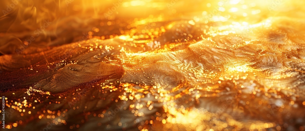 Poster background with abstract gold elements