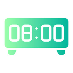 digital clock gradient icon