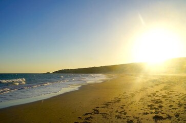 sunset at the beach, Valdevaqueros, Punta Paloma, Costa de la Luz, Andalusia, Spain