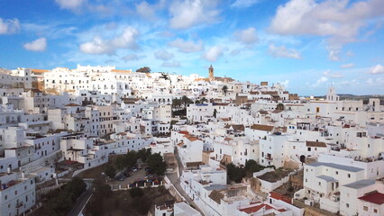 aerial view of Vejer de la Frontera, hilltop town near Cádiz, Andalusia, Costa de la Luz, Spain, Europe  © keBu.Medien
