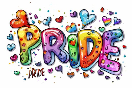 LGBTQ Pride self discipline. Rainbow fans colorful unfazed diversity Flag. Gradient motley colored unflustered LGBT rights parade festival imaginative diverse gender illustration