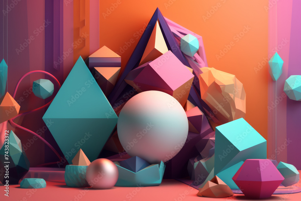 Wall mural abstract background - generative ai