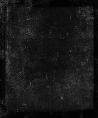 Black grunge background with frame, obsolete texture, old film effect - 743823559