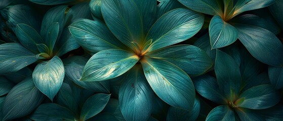 Leaf of Agave attenuata cactus plant. Detail of lush succulent leaves. Dark tropical foliage. Blue toned nature background. exuberant and refined. luxuriant. organic. delicate, bold.