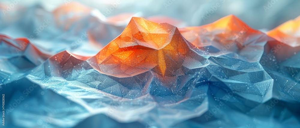 Aufkleber three-dimensional effect of folded paper, abstract background, macro image