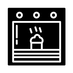 Oven Kitchen Stove Glyph Icon