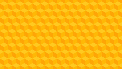 3d cube pattern yellow background. Vector illustration 