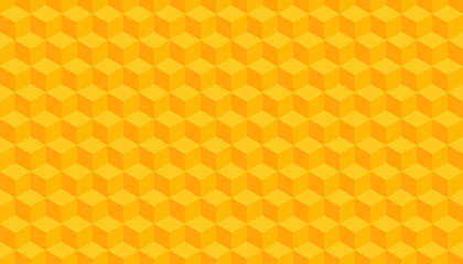 3d cube pattern yellow background. Vector illustration 