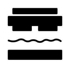 Book Bread Food Glyph Icon