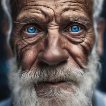 old man very old face closeup