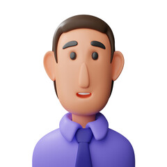 Male avatar 3d illustration