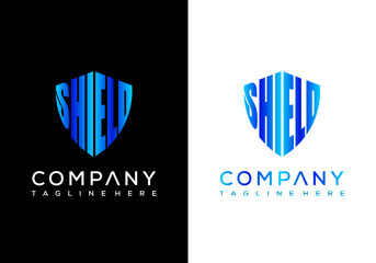 Premium vector logo letter shield concept background black and white	