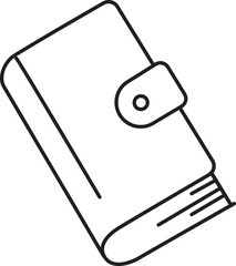 Hand draw doodle book line icon