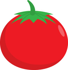 red tomato flat vector