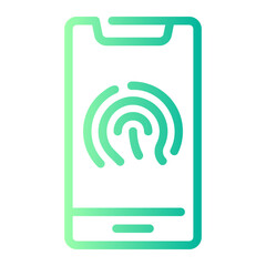 finger print gradient icon