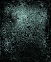 Green dark grunge background, abstract texture - 743840553