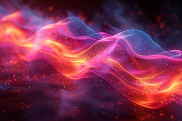 Fototapeta premium Vibrant Background Featuring a Light Wave