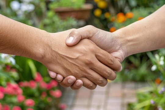 Close Up of Two People Shaking Hands