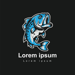 Gradient catfish logo design