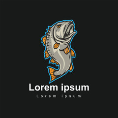 Fototapeta premium Gradient catfish logo design
