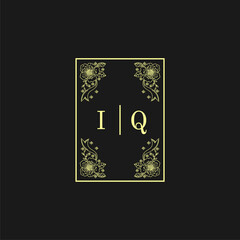 IQ Initials Wedding Logo, Wedding Monogram, Luxury Wedding Logo