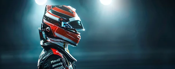 Foto op Plexiglas formula one racer in helmet © Oleksandr