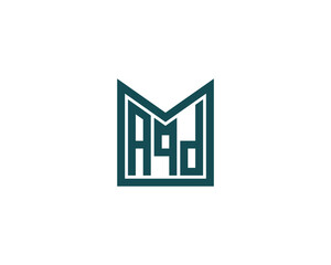 Fototapeta premium AQD logo design vector template
