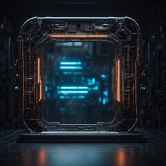 Obraz premium Cyberpunk Futuristic Backgrounds & Frames