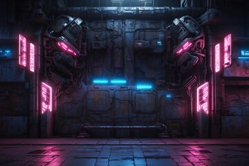 Cyberpunk Futuristic Backgrounds & Frames