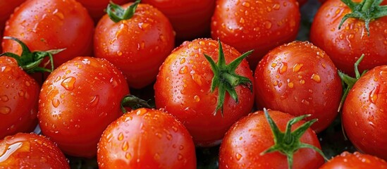 Ripe, round tomatoes