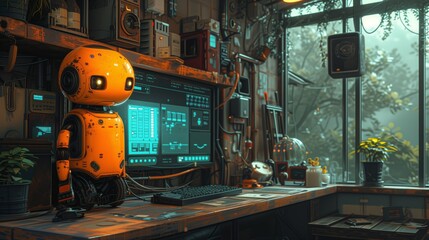 Fototapeta premium Retro Robotics