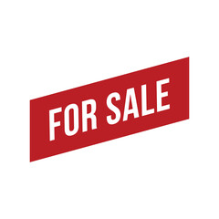 For Sale Red Ribbon Vector Design Template