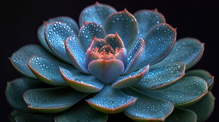 A close-up of a vibrant blue and yellow flower in full bloom