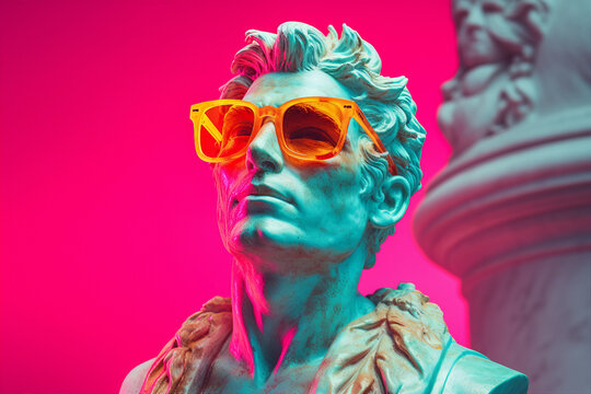 Generative AI picture Abstract modern art sculpture futuristic stylish design