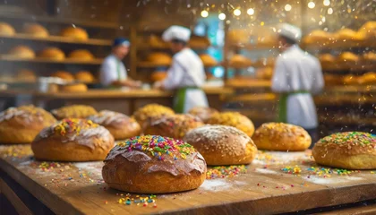 Photo sur Plexiglas Boulangerie Freshly Baked Bread and Pastries