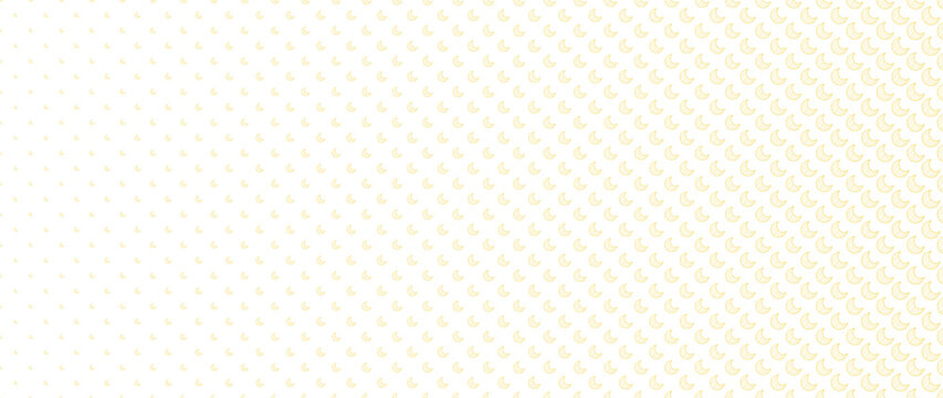 Blended doodle yellow moon line on white for pattern and background, halftone effect.