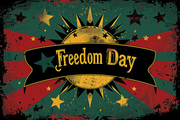 Freedom Day logo with ribbon to reinforce the significance of Juneteenth as a celebration of freedom and emancipation