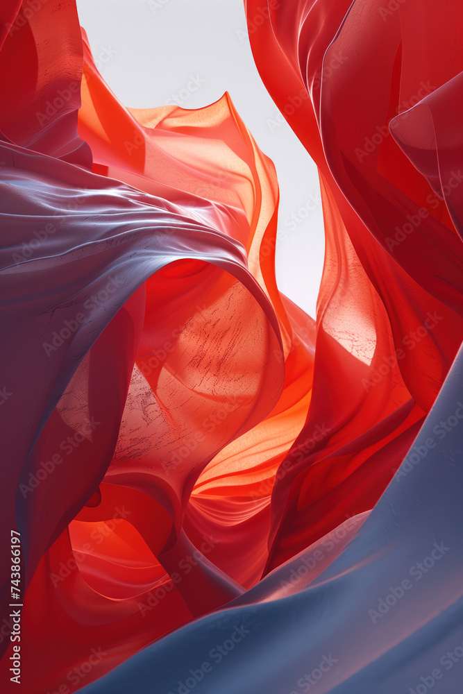 Poster abstract background with red fabric. a slide background for showcasing creative content. background 