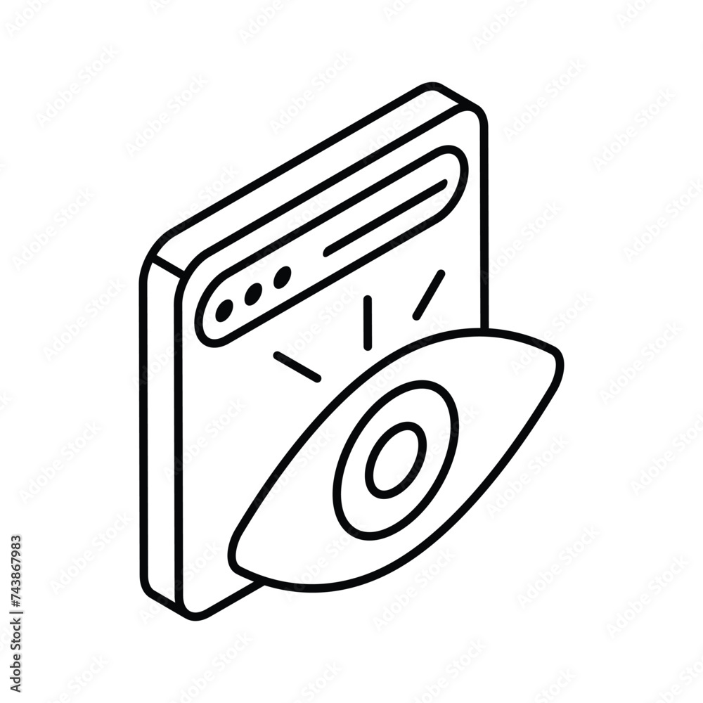 Wall mural get your hands on this creatively designed isometric icon of website monitoring