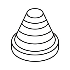 Trendy unique isometric vector of traffic cone, modern icon of road cone