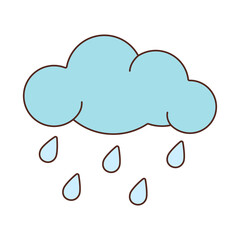 Rain Icon in trendy flat style isolated on White Background. Cloud rain symbol for your web site design logo app UI. Modern forecast storm sign. Weather internet concept. Vector illustration EPS10