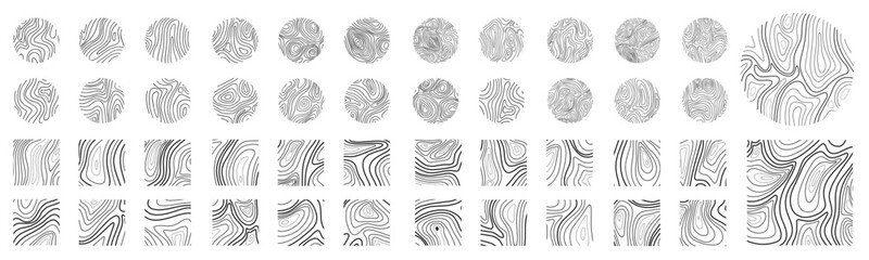 Abstract tree rings. Vector topographic map concept. - obrazy, fototapety, plakaty