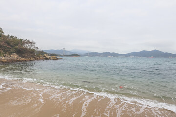 a beach of the Fa Peng beach, hk Feb 17 2024