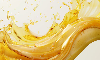 Fototapeta premium Nourishing Elixir: Authentic Banana Juice, Rich in Flavor and Health.