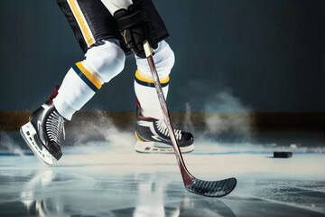 Ice Hockey Player Close-up - obrazy, fototapety, plakaty