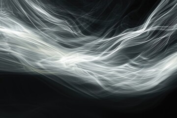 Fototapeta premium Abstract fog swirling on black background for logo mockup.
